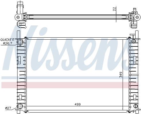 Радіатор охолодження Nissens 62027A