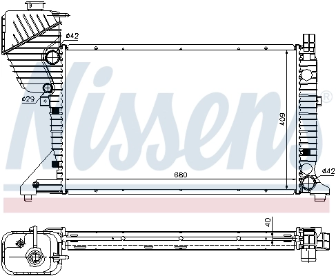 Радіатор 62519A Nissens