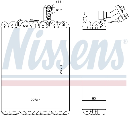 Випарник Nissens 92135