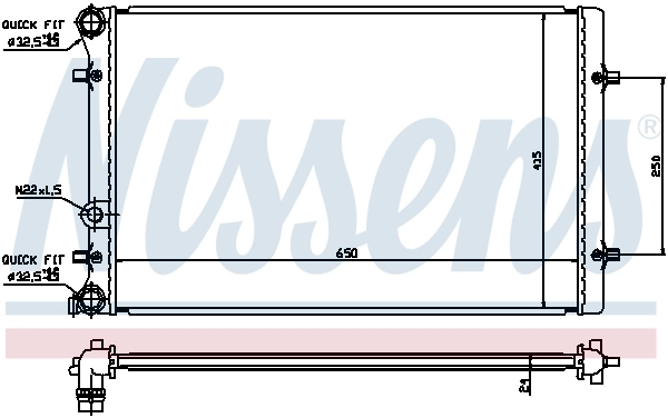 Радіатор охолодження Nissens 652011