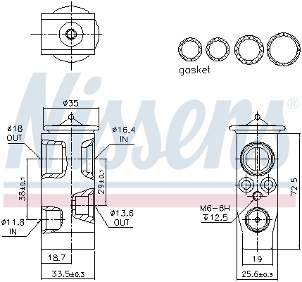 Клапан TRV, кондиціонера Nissens 999373