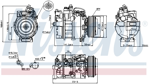 Компресор кондиціонера 93176859 Peugeot/Citroen