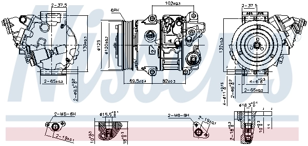 890805 Nissens Компресор холодоагенту