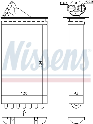 Радіатор обігрівача Nissens 72655