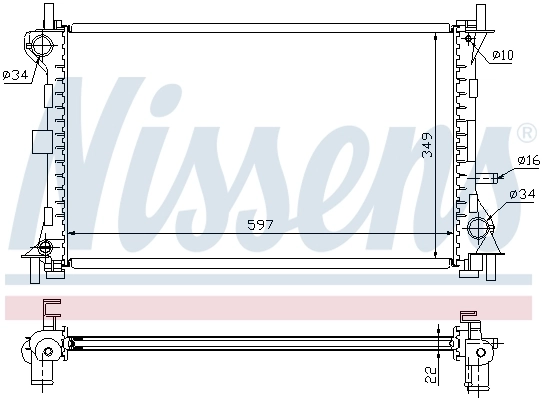 Радіатор 62075A Nissens
