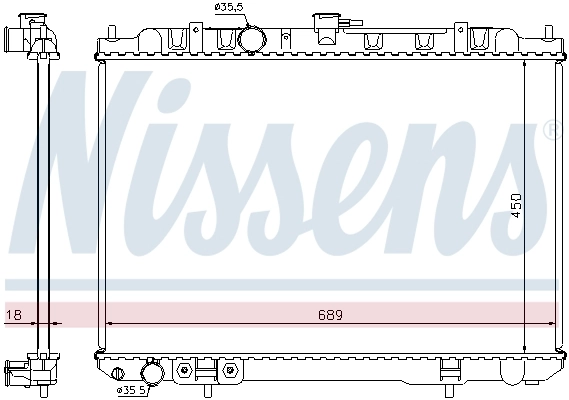 Радіатор охолодження Nissens 68704