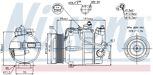 89200 Nissens Компресор холодоагенту