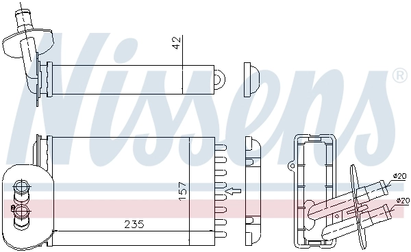 Радіатор обігрівача Nissens 73977