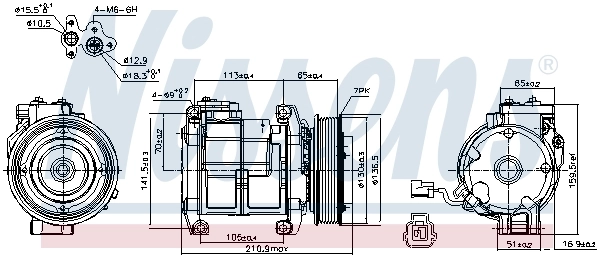 Компресор кондиціонера 89084 Nissens