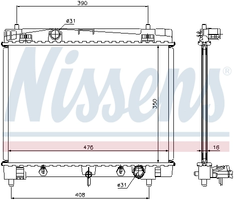 Радіатор охолодження Nissens 64682