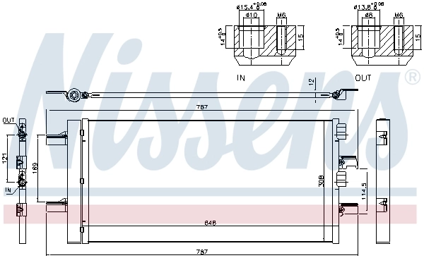 Конденсатор кондиціонера Nissens 940509 ціна, від 90.58 USD