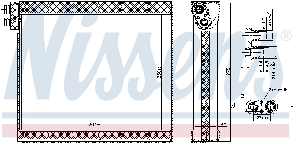 Випарник Nissens 92365