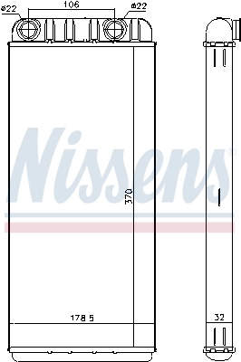 Радіатор обігрівача Nissens 73648