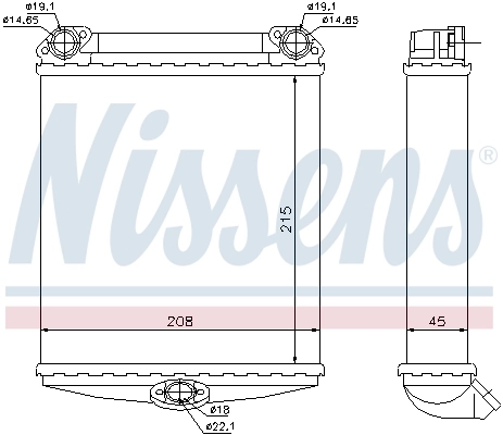 Радіатор обігрівача Nissens 72001