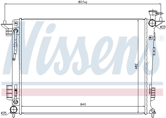 Радіатор охолодження Nissens 67514