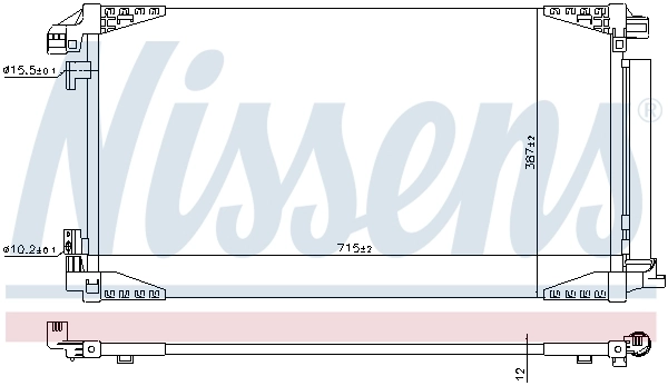 Конденсатор кондиціонера Nissens 941228 ціна, від 123.93 USD