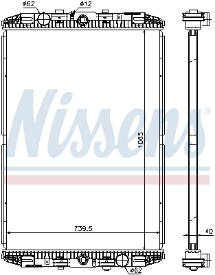 Радіатор охолодження Nissens 614170