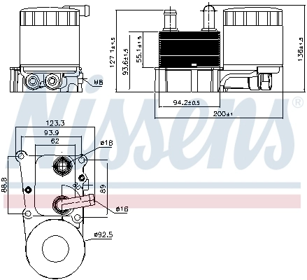 90696 Nissens Корпус маслофільтра