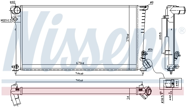 Радіатор охолодження Nissens 61326A