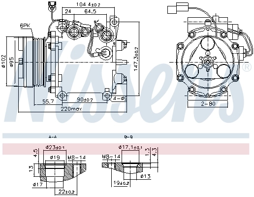 890879 Nissens Компресор холодоагенту