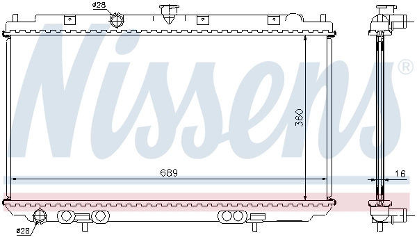 Радіатор охолодження Nissens 67350A