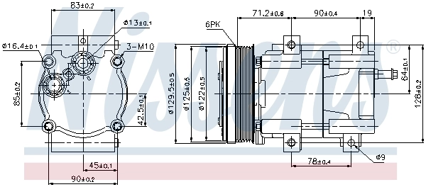 Компресор кондиціонера 89205 Nissens