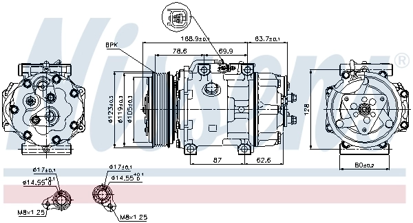Компресор кондиціонера 89143 Nissens