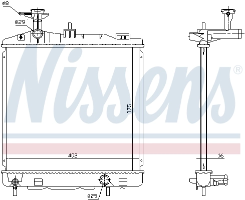 Радіатор 628988 Nissens