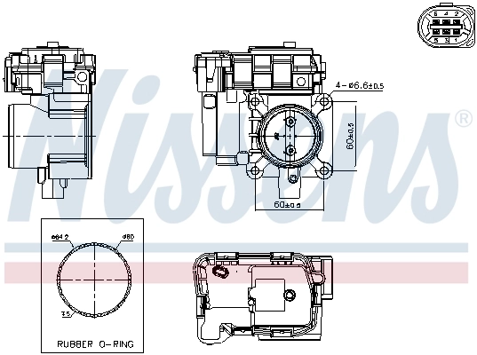 Заслінка повітряна Nissens 955263