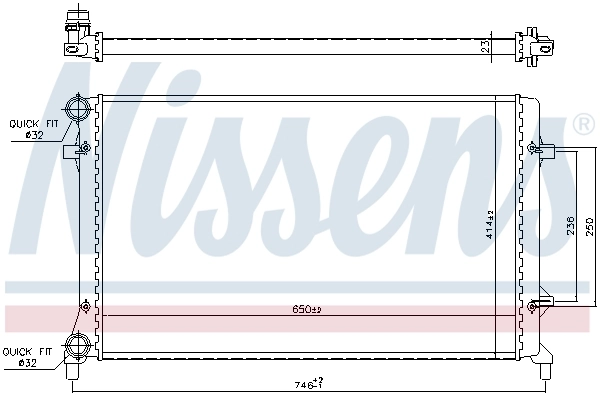 Радіатор охолодження Nissens 65277