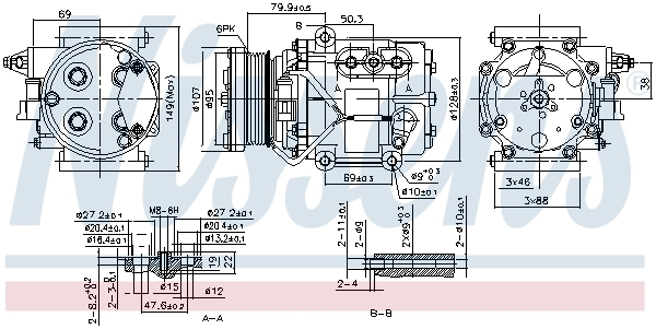 89240 Nissens Компресор холодоагенту