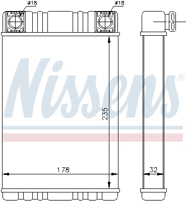 Радіатор обігрівача Nissens 72028