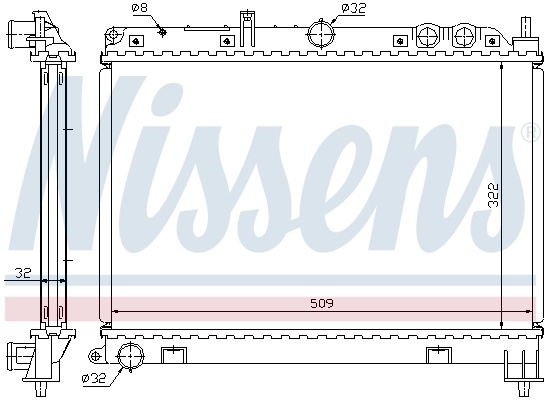 Радіатор охолодження Nissens 64210A
