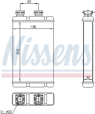 Радіатор обігрівача Nissens 70513