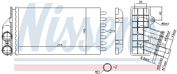 Радіатор обігрівача Nissens 71157