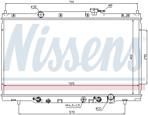 Радіатор охолодження Nissens 68106