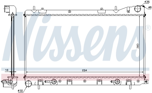 Радіатор охолодження Nissens 67712