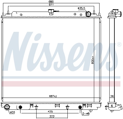 Радіатор 68809 Nissens
