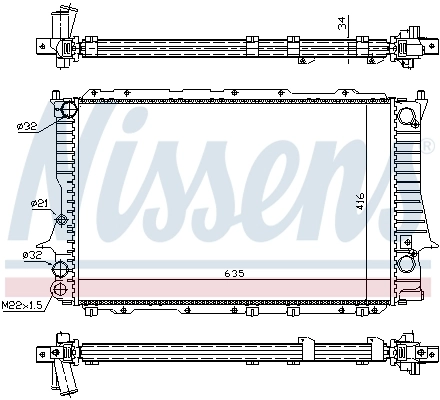 Радіатор 60457 Nissens