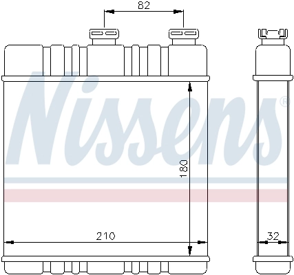 Радіатор обігрівача Nissens 72660