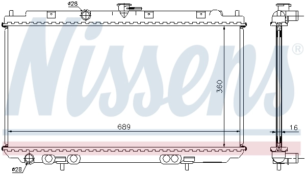Радіатор охолодження Nissens 67344A