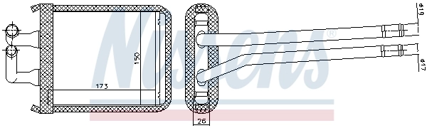 Радіатор пічки 77539 Nissens