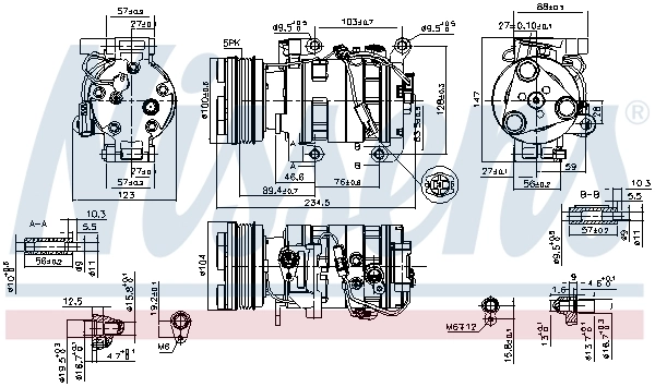 Насос кондиціонера Nissens 89550