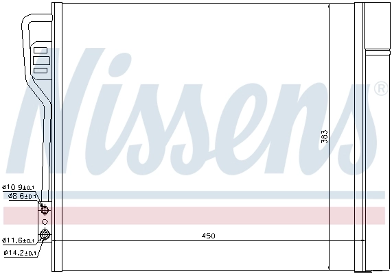 Конденсатор кондиціонера Nissens 940185 ціна, від 109.67 USD