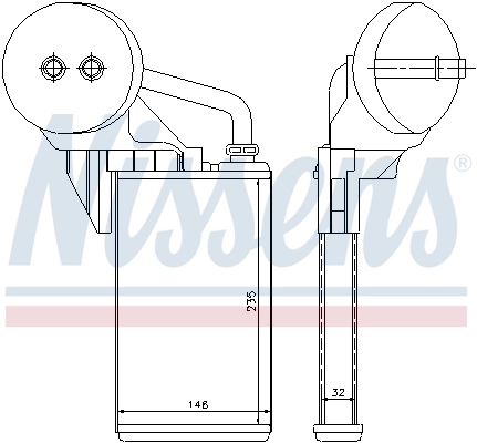 Радіатор обігрівача Nissens 72207