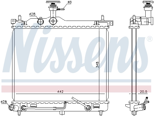 Радіатор охолодження Nissens 67098