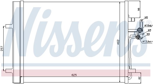 Конденсатор кондиціонера Nissens 940044 ціна, від 113.80 USD