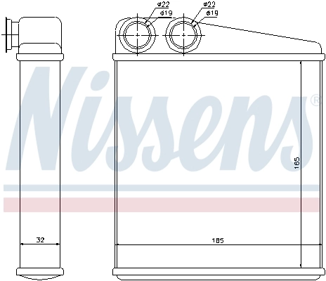 Радіатор обігрівача Nissens 72206