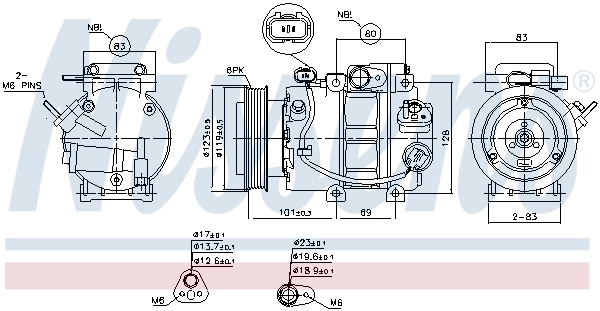890150 Nissens Компресор холодоагенту