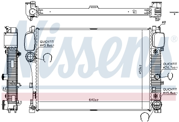 Радіатор охолодження Nissens 67107A